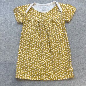 Charming Mustard Floral Kids Dress